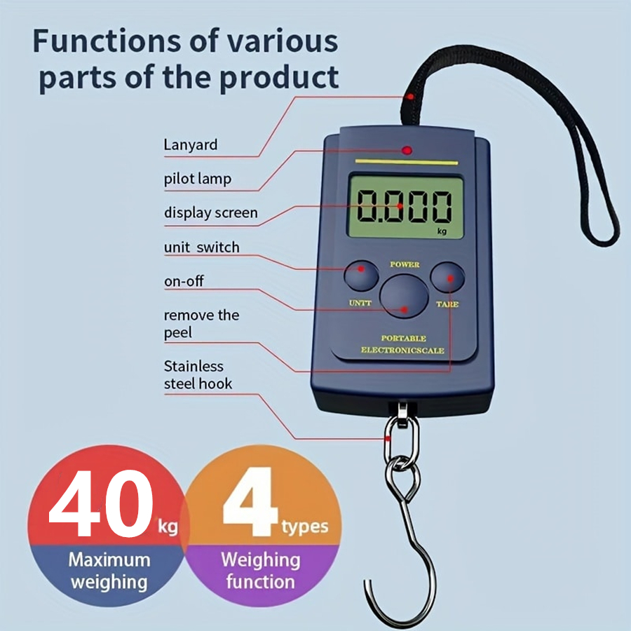 Electronics Stuff - 40 kg Multifunktionale Mini Elektronische Digitale