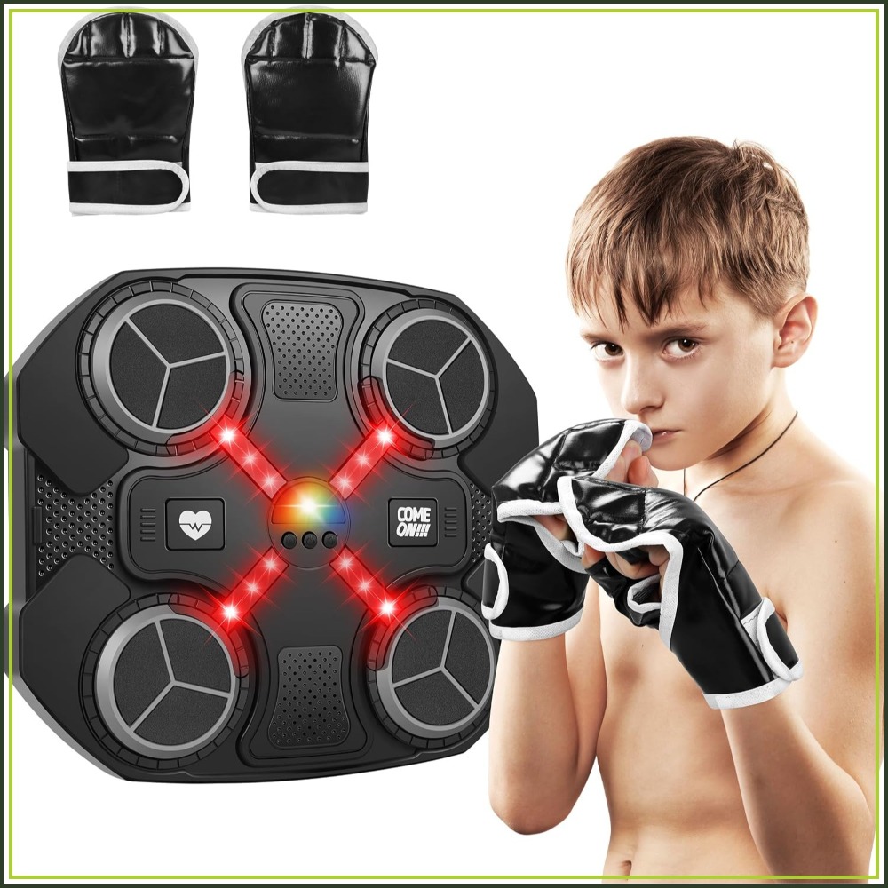 Led Gloves Music - Intelligente Musik-Boxmaschine mit Bluetooth, wandmontiertes Schlagziel-Spielzeug