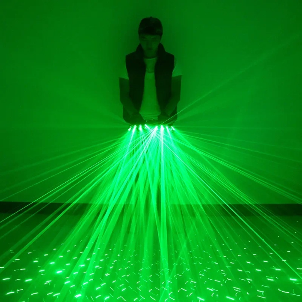 Led Gloves Music - Grüne Laserhandschuhe Laser FlashFinger Dress Up