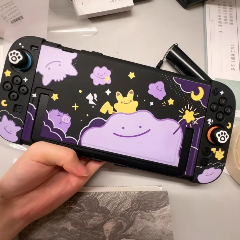 Handheld Game Console - Heiß! Switch Matte Hartschalen-Schutzhülle mit Ditto-Muster,