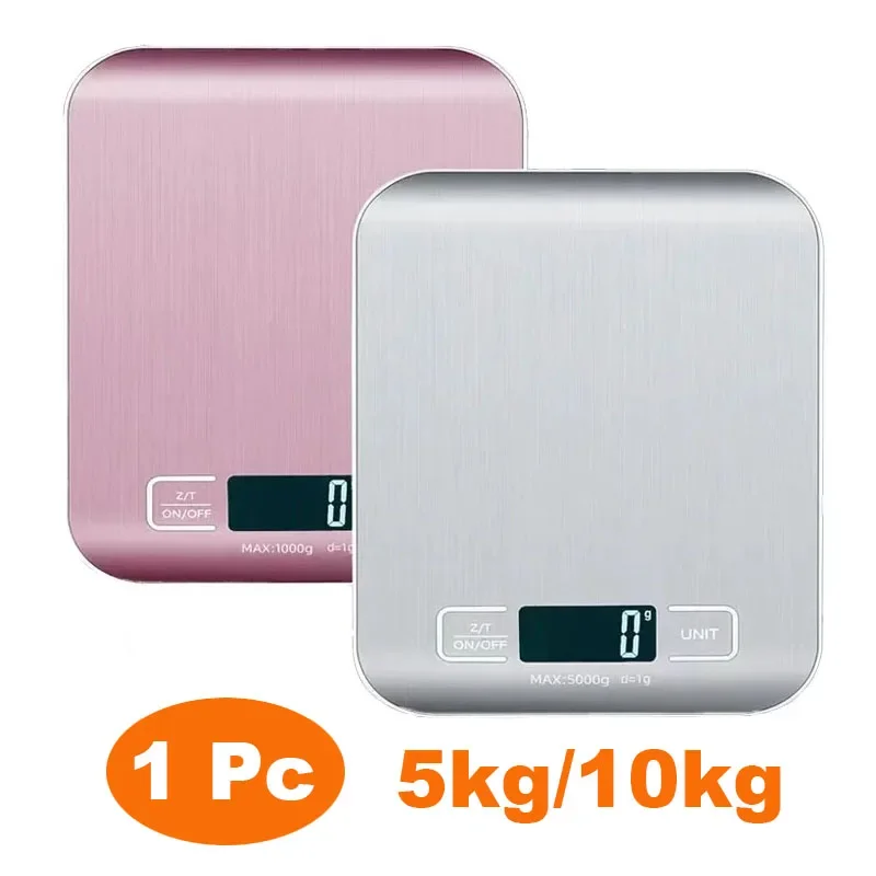 Electronics Stuff - Wiederaufladbare Küchenwaage mit LCD-Display, 5 kg/10