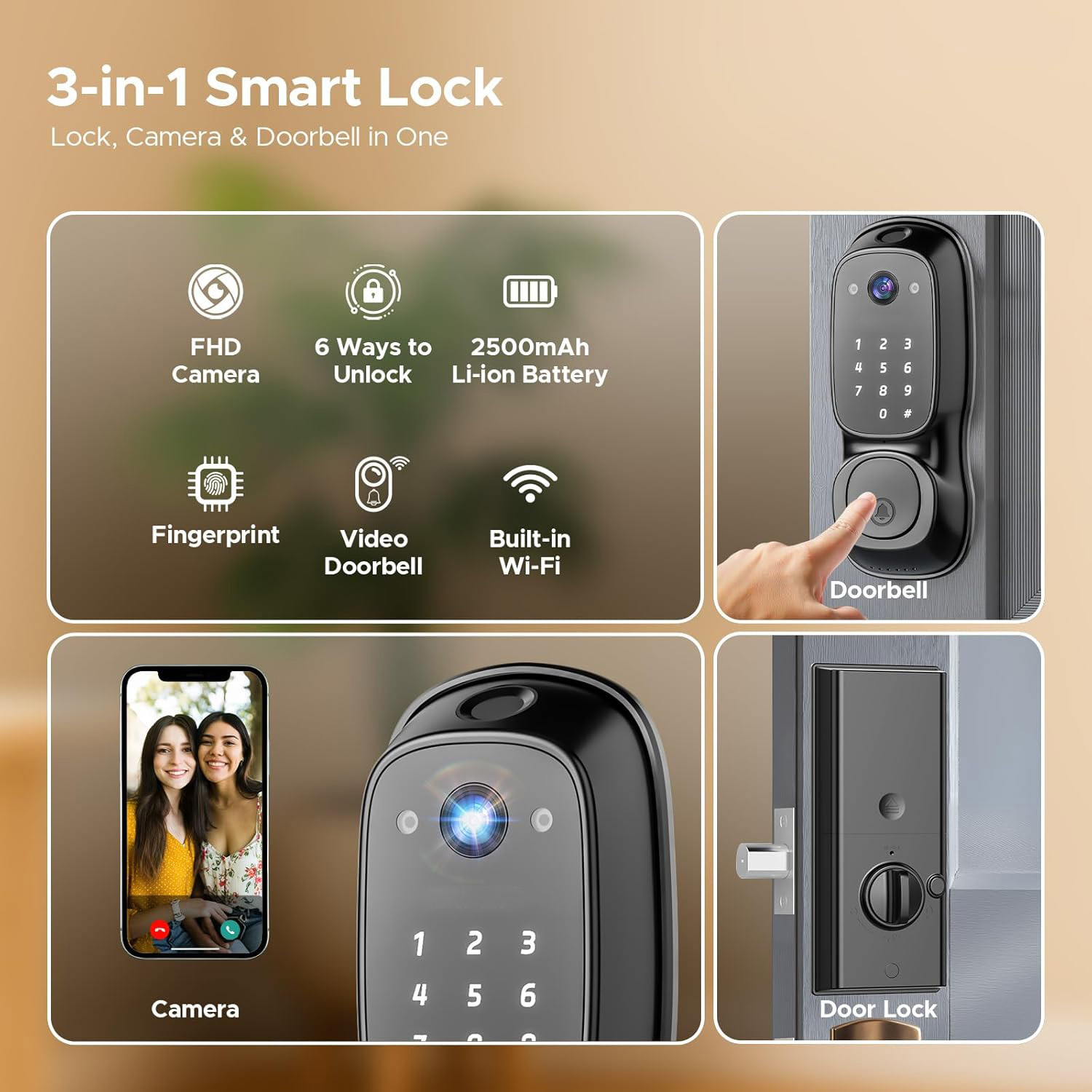 Tuya WLAN-Smart-Türschloss ‎ K – Electronics & Gadgets Starting With C Bewertung und Preis